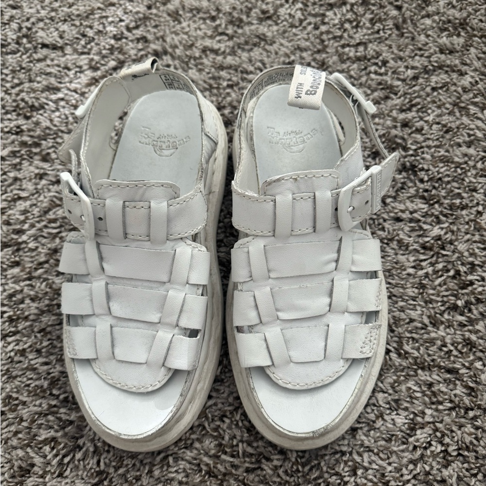 Dr. Martens White Leather Sandals